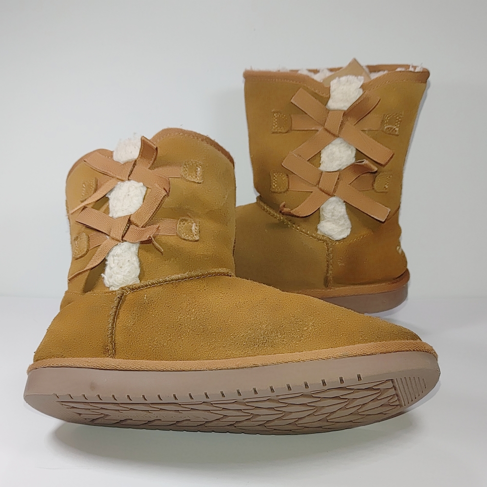 Koolaburra by UGG Womens Size 5 Victoria Short Cozy Chestnut Suede Boots